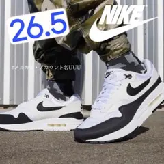【新品26.5cm】NIKE｜W エアマックス１｜ホワイト/ブラック 