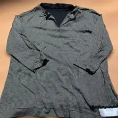 ストライプ 五分袖 Vネック チュニック