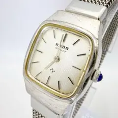 稼働品 RADO ラドー レディース 腕時計 シルバー スクエア QZのサムネイル