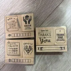 木製スタンプセット 感謝のメッセージ