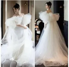 【着用画像あり】ウェディングドレス　前撮りドレス