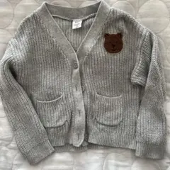 baby GAP くまワッペン付き ニットカーディガン 18-24m