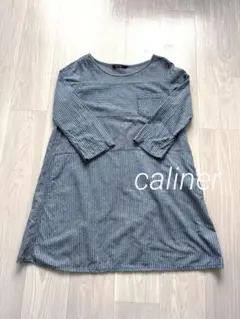 カリネ　caliner チュニックワンピース　デニム　ダンガリー　ネイビーのサムネイル