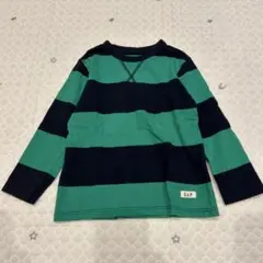 【7288】baby GAP ボーダー　長袖Tシャツ　ロンT 100cm 緑