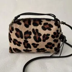 美品 GIANNI CHIARINI レオパード ショルダーバッグ