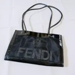フェンディFENDI 美品パープル メッシュ かごバッグ - メルカリ