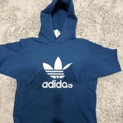 adidas 青 フード付きパーカー xs
