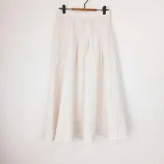 earth music&ecology ロングスカート M アイボリー 裏地あり
