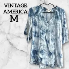 ‼️訳あり‼️ VINTAGE AMERICA タイダイ M 五分袖チュニック