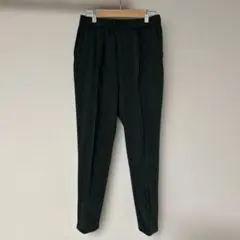 テーパードパンツ ゴムウエスト　フリーサイズ　ダークグリーン