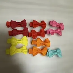カラフルリボン型ヘアピンセット