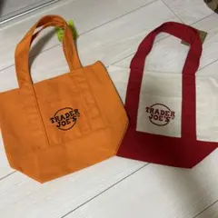 TRADER JOE'S カラフルミニトートバッグ2個セット