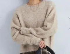 未使用近　グリーンレーベルリラクシング アルパカ混　ニット