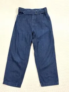 COMOLI ベルテッドデニムパンツ インディゴ