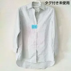 ★未使用　ニコアンド　ホワイト&ブラック　チェックシャツ　綿100%ブラウス