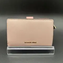 MICHEAL KORS マイケルコース　二つ折り財布 ピンク　MKロゴ　美品のサムネイル