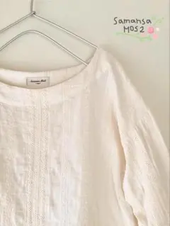 SM2 サマンサモスモス プルオーバー ブラウス コットン 刺繍 ナチュラル 綿