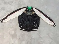 TOPSHOP 雙面刺繡龍鳳和服外套 藏青綠 考慮品況