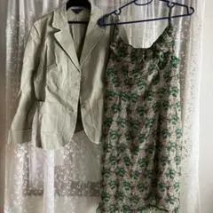 花柄キャミワンピース　ペイトンプレイス　とジャケットのセット