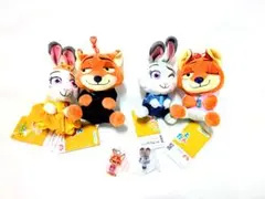 ズートピア2 　　こてっとぺったんマスコット　 ニック ジュディ　6点セット