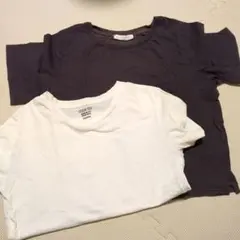 COLOR TEE ホワイト& ダークグレー 半袖Tシャツ