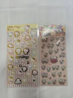 ハローキティ ぷくっとシール 箔押しシール 2枚セット