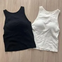 ユニクロ　アメリカンスリーブ　ホワイトブラックブラタンクトップ XL セット