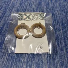 ウッドリング ピアス ナチュラルのサムネイル