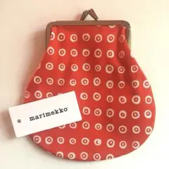 マリメッコ marimekko がま口ポーチ オレンジ