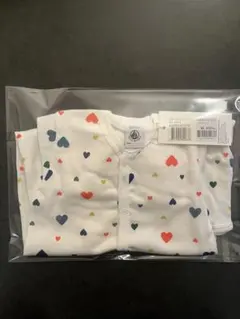 Petit Bateau ハート柄 足なしロンパース 6m 67cm