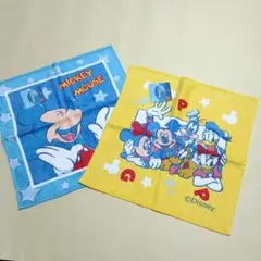 ディズニー　ミッキーマウス　ドナルド　ウォッシュタオル　2枚　訳あり