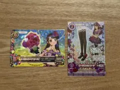 アイカツカード　ローズボンボンヘアコサージュ　ブーツ