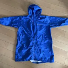 mont-bell 青色 パックラップレインコートkids サイズ140