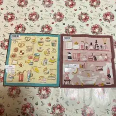 【300円スタートオークション】２枚まとめ売りタオルハンカチ新品24X24cm