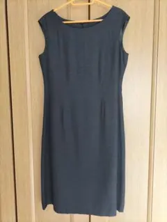 Krone　黒ノースリーブひざ丈ワンピース　サイズ11号