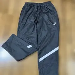 ASICS ブラック 薄手中綿ジャージ