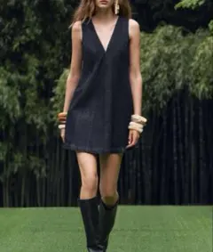 【ZARA】　デニムミニワンピース