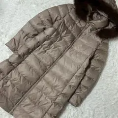 B:Ming ロングダウンコート ベージュ L ファー