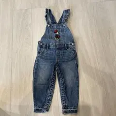 Gapミニーマウス刺繍デニムオーバーオール 95cm
