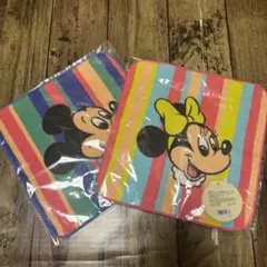 ★ミッキーマウス★ミニーマウス★ミニタオル2枚セット★レトロ★