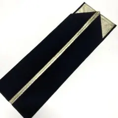 振袖用　正絹　重ね襟　黒✖️金　新品　No.2852