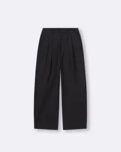 チノバレルレッグタックパンツ ブラック Sサイズ