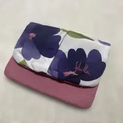 美品✨シビラ✨テッシュケースポーチ　花柄　パープル　ピンク　小物入れのサムネイル