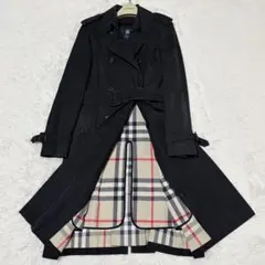 美品　バーバリーロンドン　メガチェック　トレンチ　ライナー　ベルト　40
