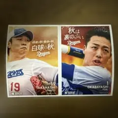 中日ドラゴンズ 竜プロマイド　 高橋宏斗 岡林勇希
