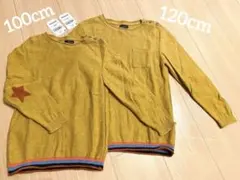 【タグ有り】 兄弟姉妹 お揃い ニット セット 100 120 山吹/ NEXT