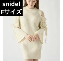 snidel スナイデル　ニットワンピース アイボリー　ベージュ　Fサイズ