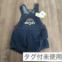 タグ付未使　ミッキー デニムオーバーオール 80cm