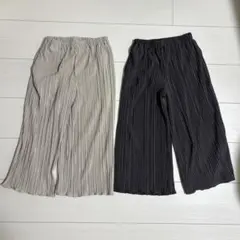 グローバルワーク　プリーツワイドパンツ　110