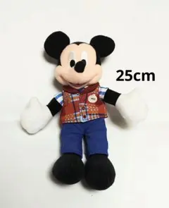 全長25cm ミッキーマウス ぬいぐるみ 座り型 東京ディズニーリゾート 制服